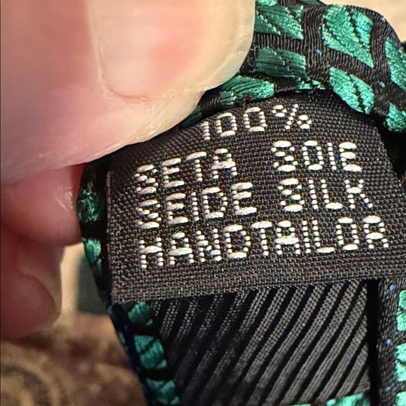 Stylish Green Geometric Tie by - Picture 4 of 4